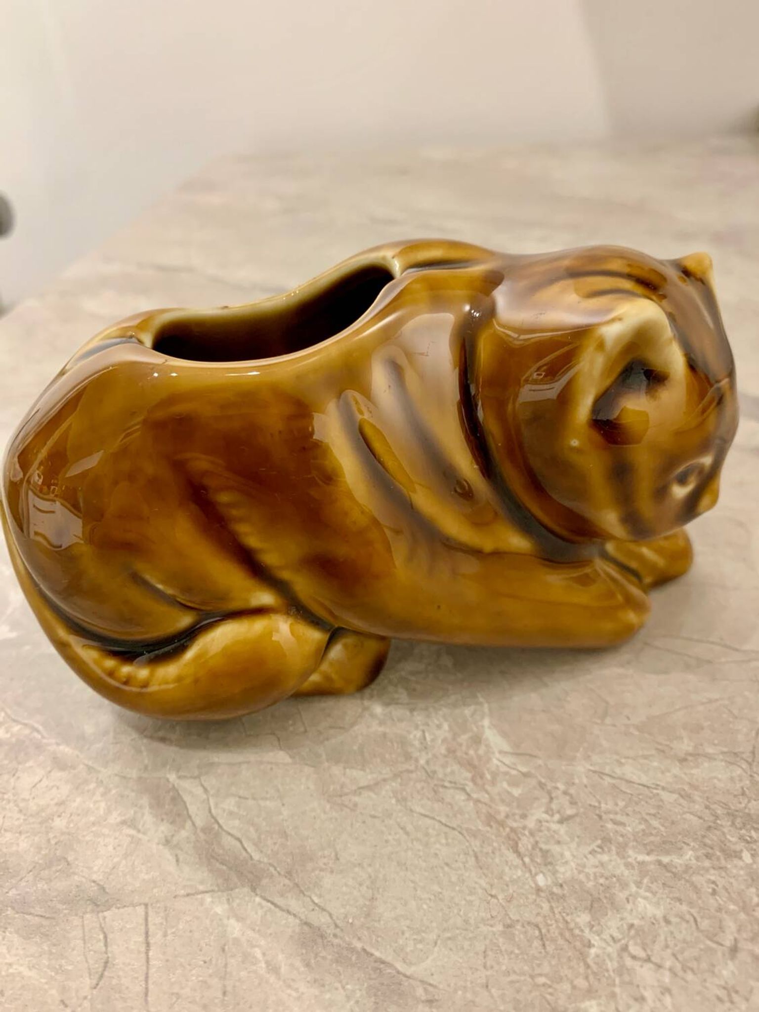 Rare vintage 80s small cat figurine