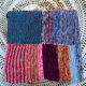 Plaid patchwork multicolore en laine