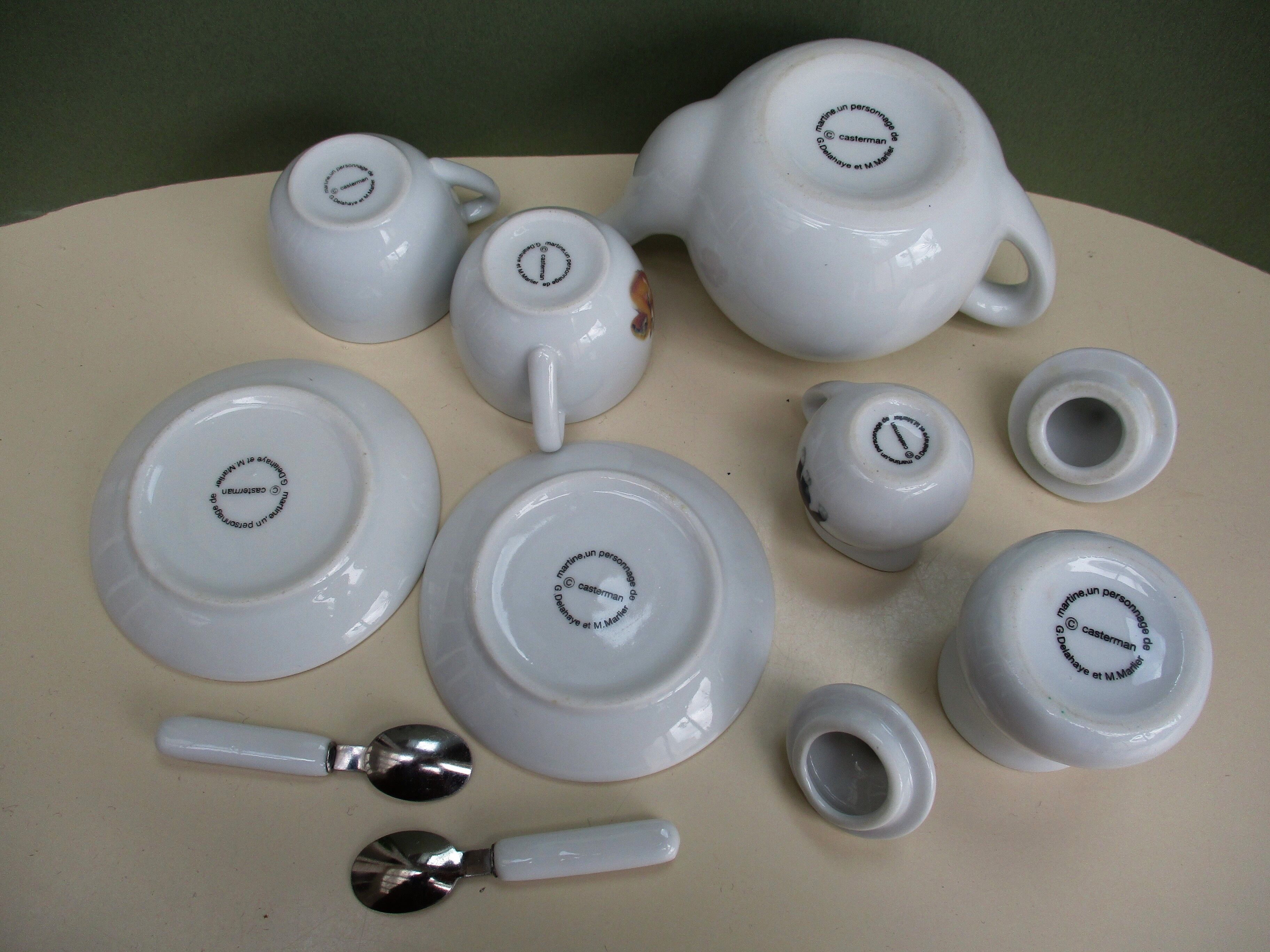 Tete à tete  « martine »  en porcelaine pour enfant pièces de dinette