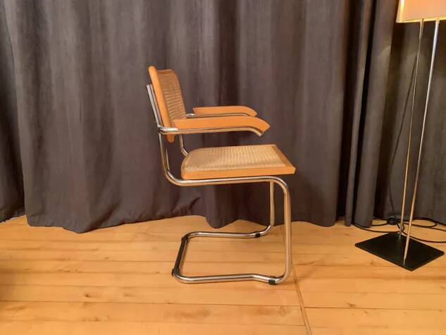 Chair with raffia, Italy, 1980s