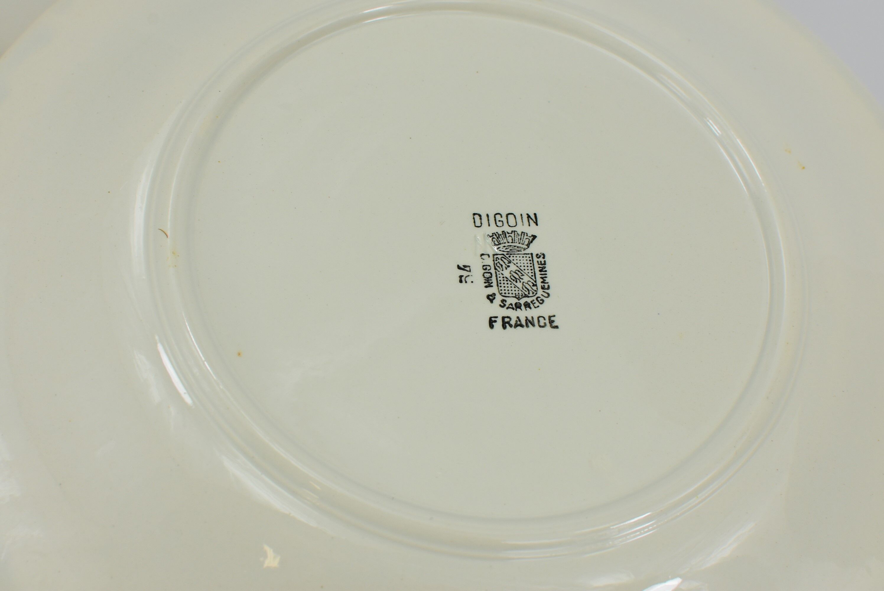 Set of 6 Digoin fish plates