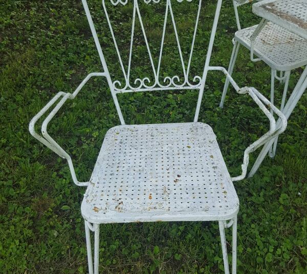 Salon de jardin en fer forgé 1940/50