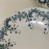 6 assiettes terre de fer Saint-Amand Hamage – décor Byzantin