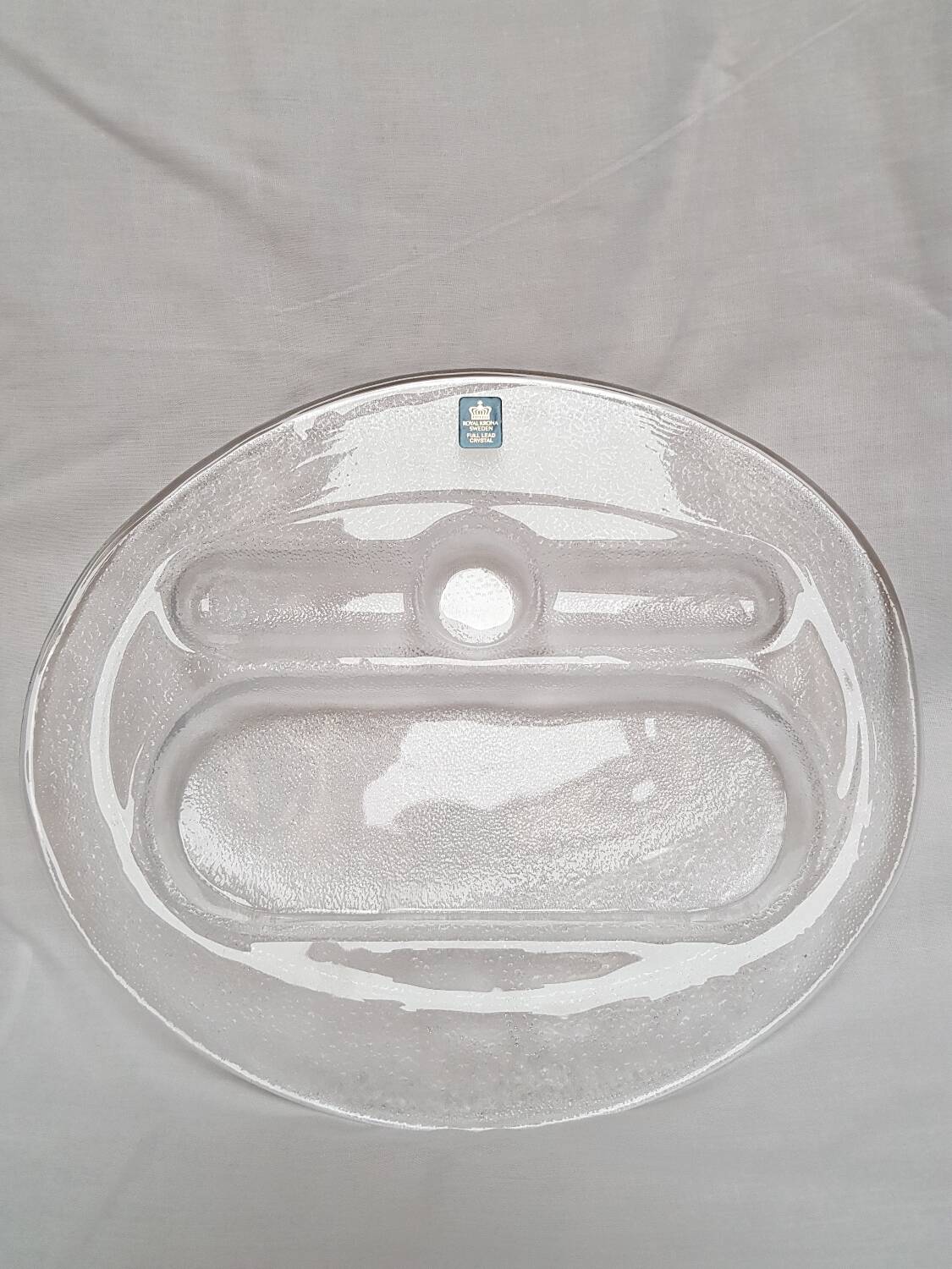 Plat de service en cristal Royal Krona Suède