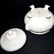Rare Wedgwood "Patrician" molded opaque earthenware tureen, garland mascaron, England
