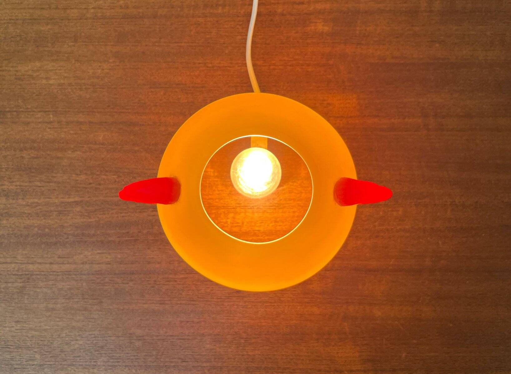Postmodern glass table lamp from Trait D'Union, 1980s.