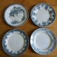 Lot 4 mismatched flat plates Terre de fer