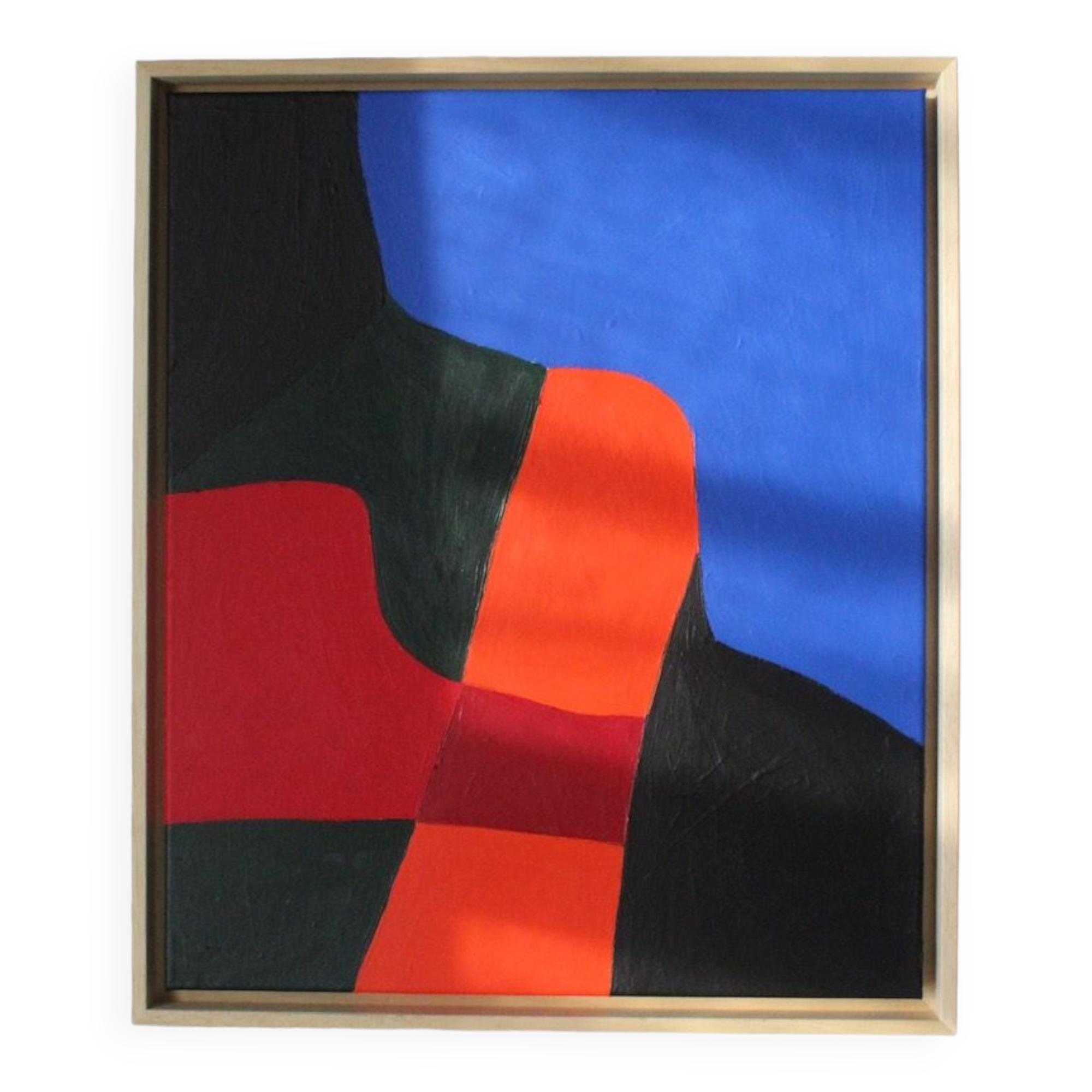 Acrylic painting on canvas "colored composition" 55x46 cm