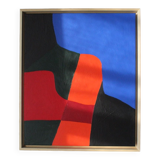 Acrylic painting on canvas "colored composition" 55x46 cm
