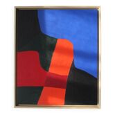 Acrylic painting on canvas "colored composition" 55x46 cm