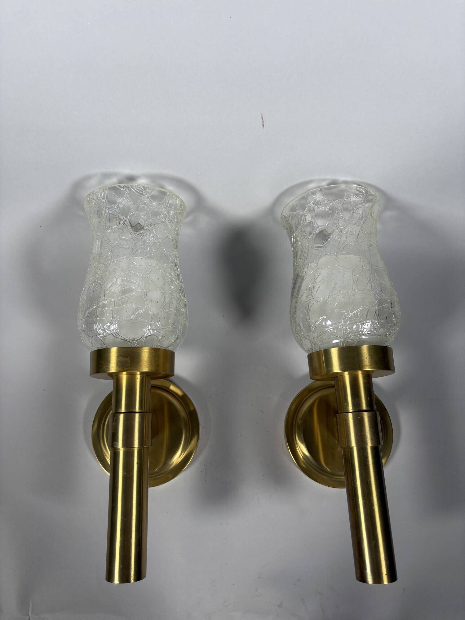 Jean PERZEL (1892 - 1986) Pair of modernist wall lights circa 1960 20th century
