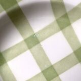 Moulins des loups soup plates, green grid