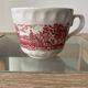 Set plates, cups and cups white and pink, english dishes