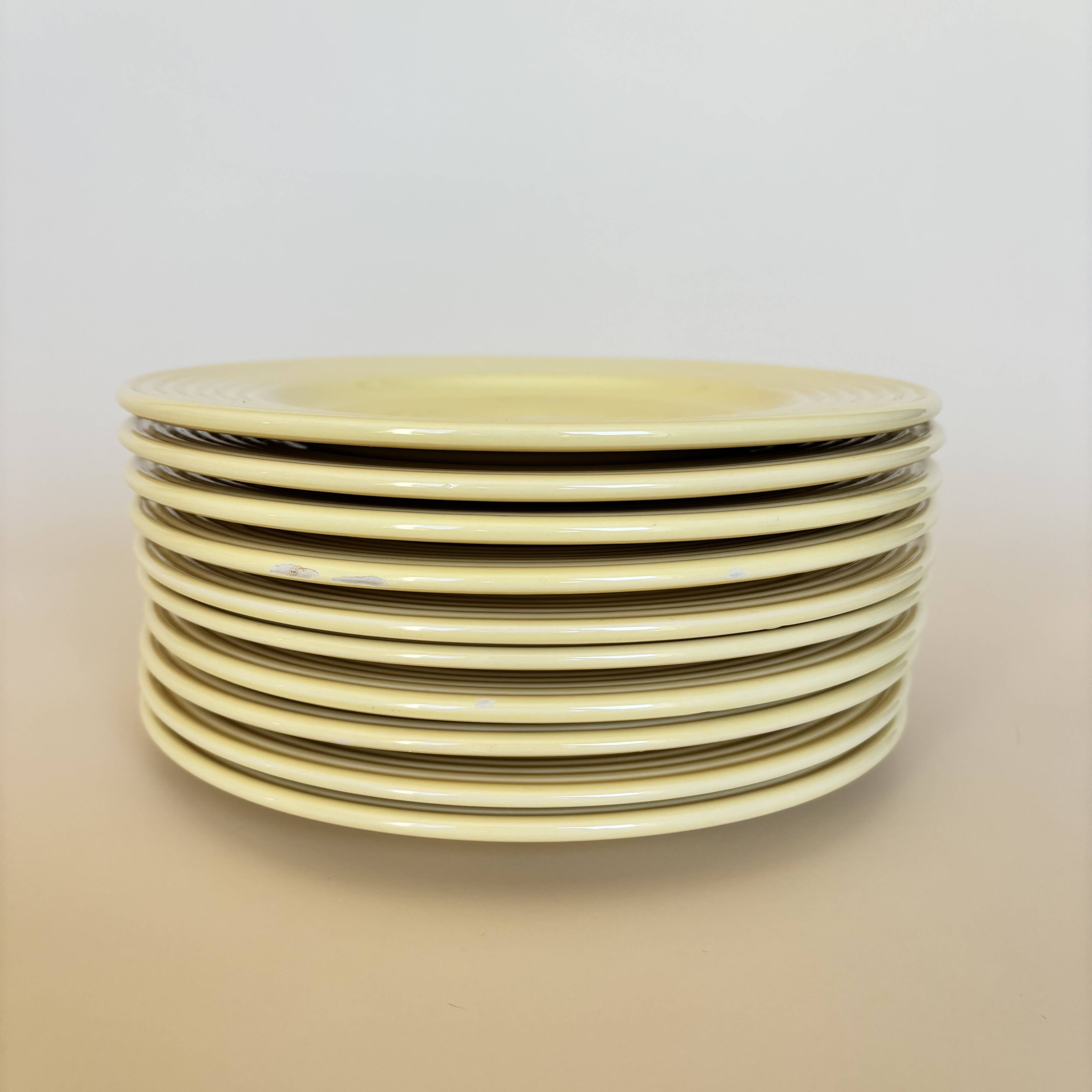 Vintage yellow dessert plates