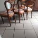 Set of 5 antique mahogany chairs in early 20th century Chippendale style.