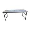 Table haute pliante en bois et fer