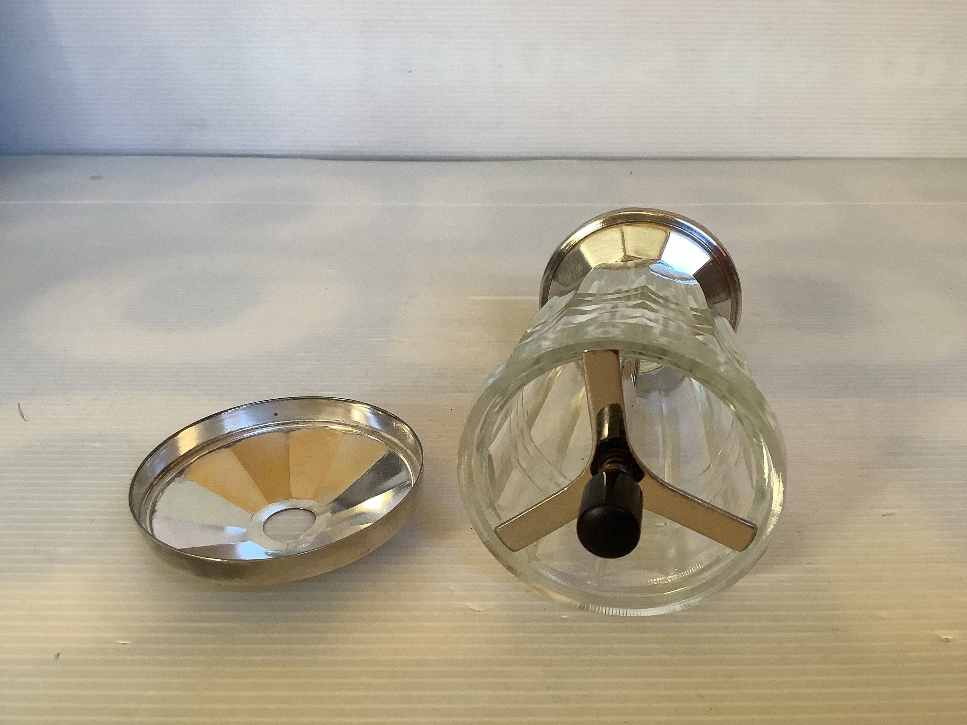 Sucrier saupoudreuse métal argenté argit art déco