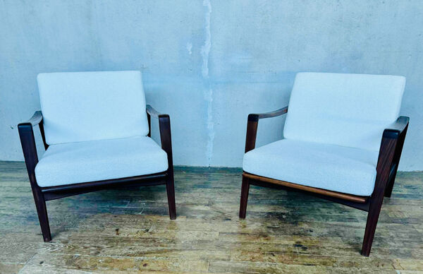 Paire de fauteuils Arne Wahl Iversen années 1960