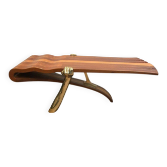 Unique coffee table made of a thick top