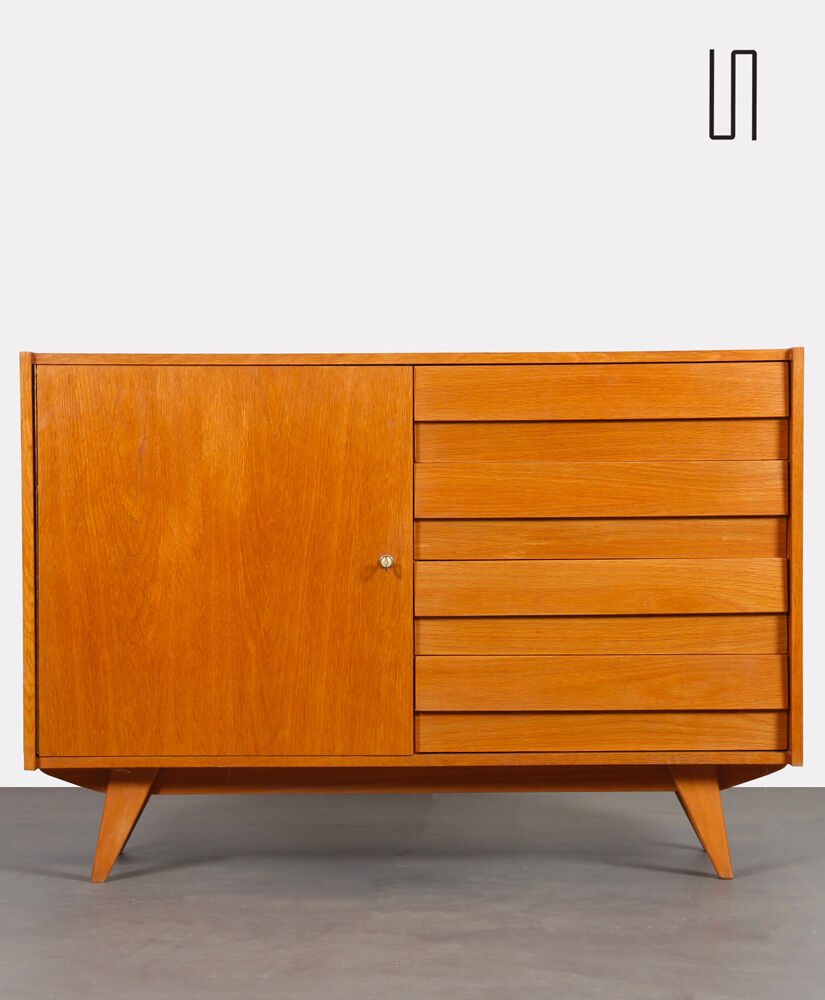 Rangement vintage en chêne par Jiri Jiroutek, modèle U-458, 1960