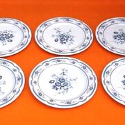6 Assiettes plates / 1 Plat de service Décor floral