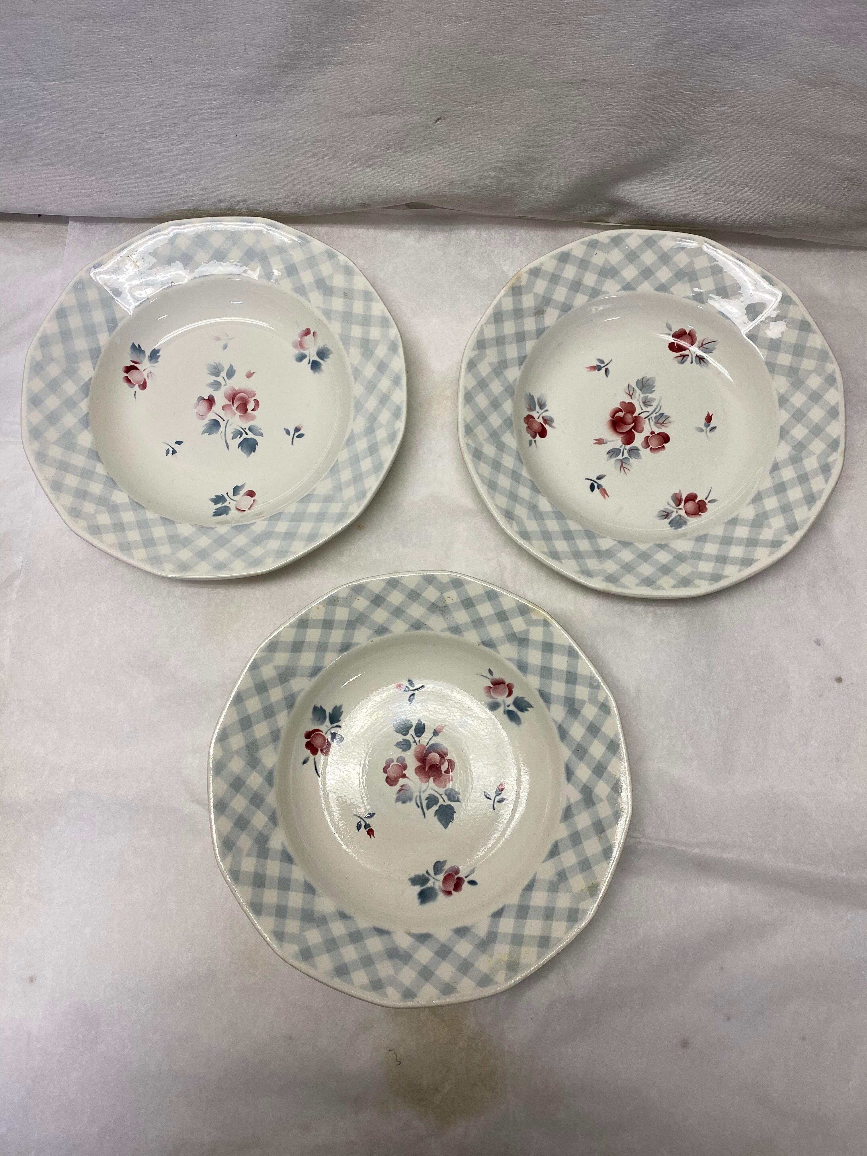 3 dishes hollow Sarreguemines model Bastia