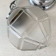 Art Deco glass and chrome pendant light