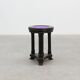 Black and purple adjustable velvet art deco piano stool, Belgium ca. 1910