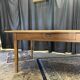 Large vintage table in restored solid elm.
