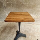 Old bistro table garden table cast iron with oak