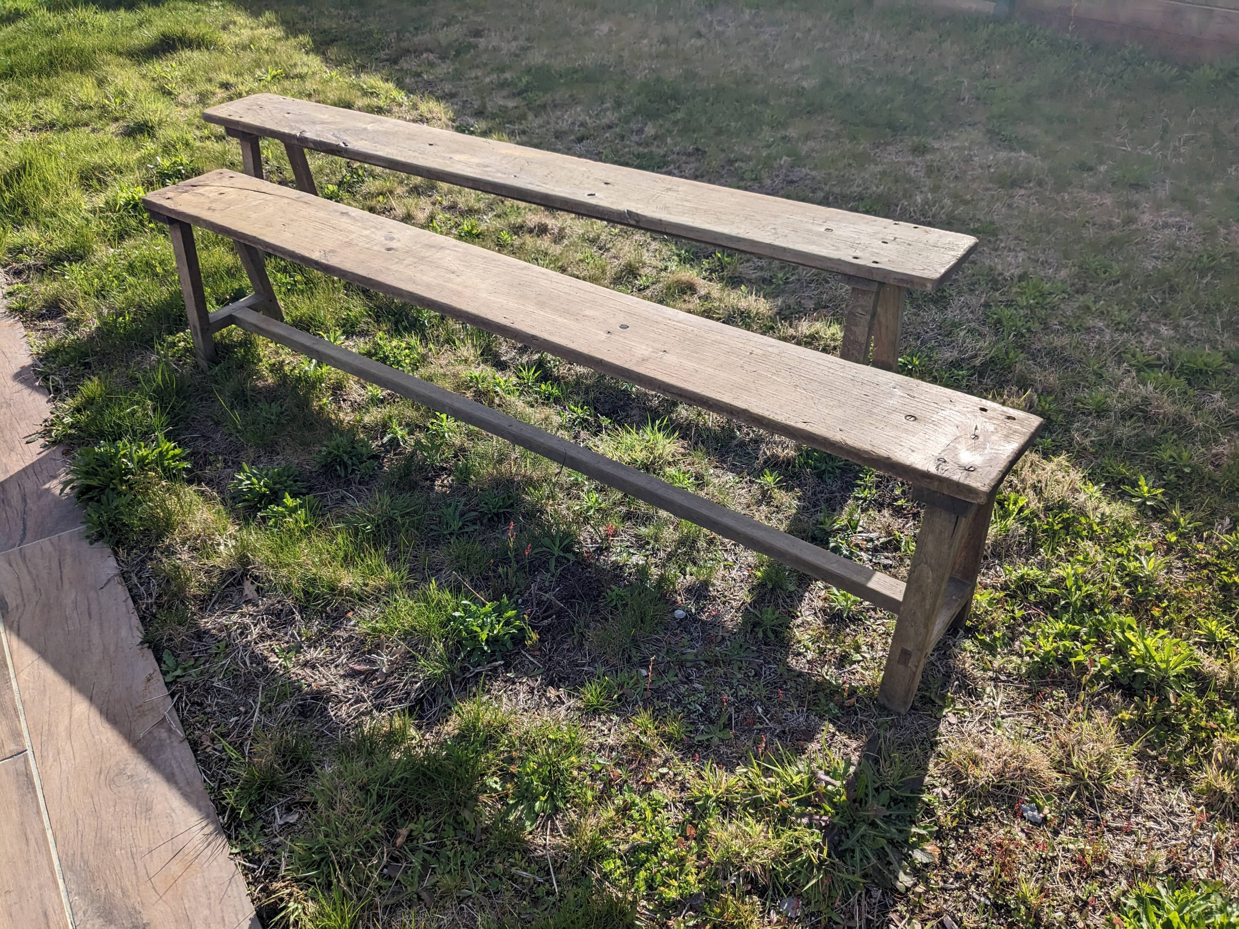 Banc de ferme en bois massif