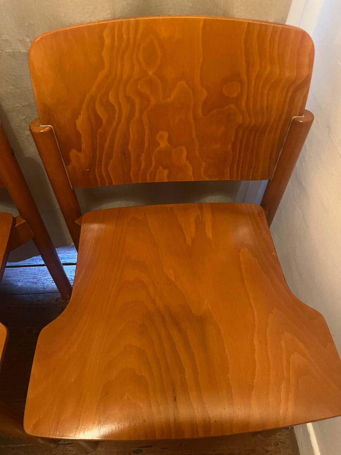 2 chaises vintage scandinave Kusch + Co