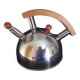 Art Deco manual kettle in stainless steel and wood, cap. 2L, 1930s