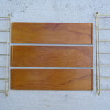 Wall shelf String brass and wood