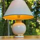 Vintage table lamp in crackled ceramic Rosagaso Spain 1990
