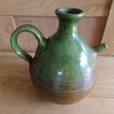 Enamelled terracotta jug