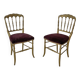 Paire de chaises charivari en bois doré