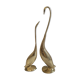 Duo brass swans