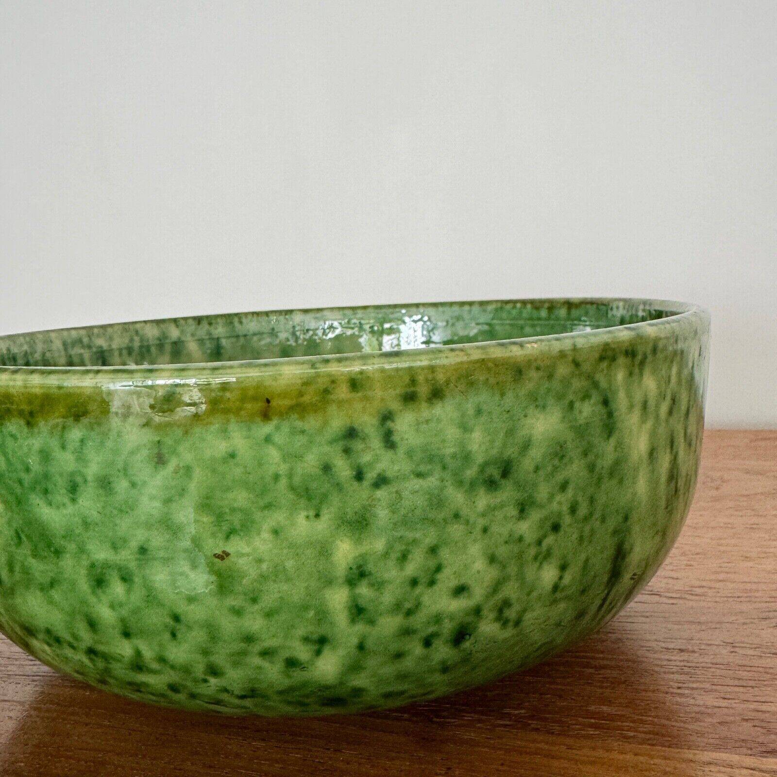 Ceramic from Vallauris France green salad bowl