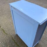 Vintage Louis XV style commode in grey-blue wood.