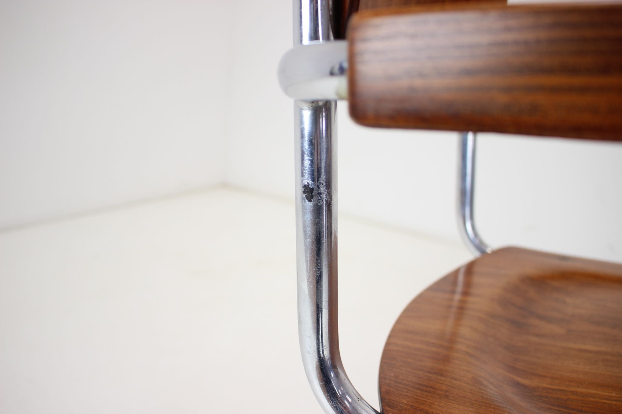 Restored Bauhaus Chrome Chair by Rudolf Vichr Prag, 1930s