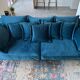 Canapé lullaby 3 seater petrol blue velvet kare design