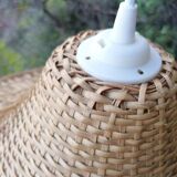 suspension en rotin vintage