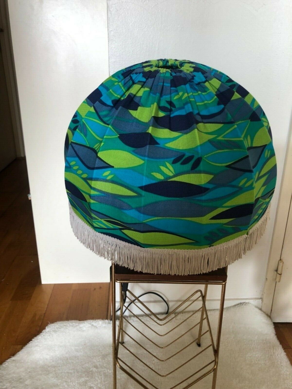 Day lamp for vintage blue and green fabric ceiling lamp