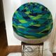 Day lamp for vintage blue and green fabric ceiling lamp