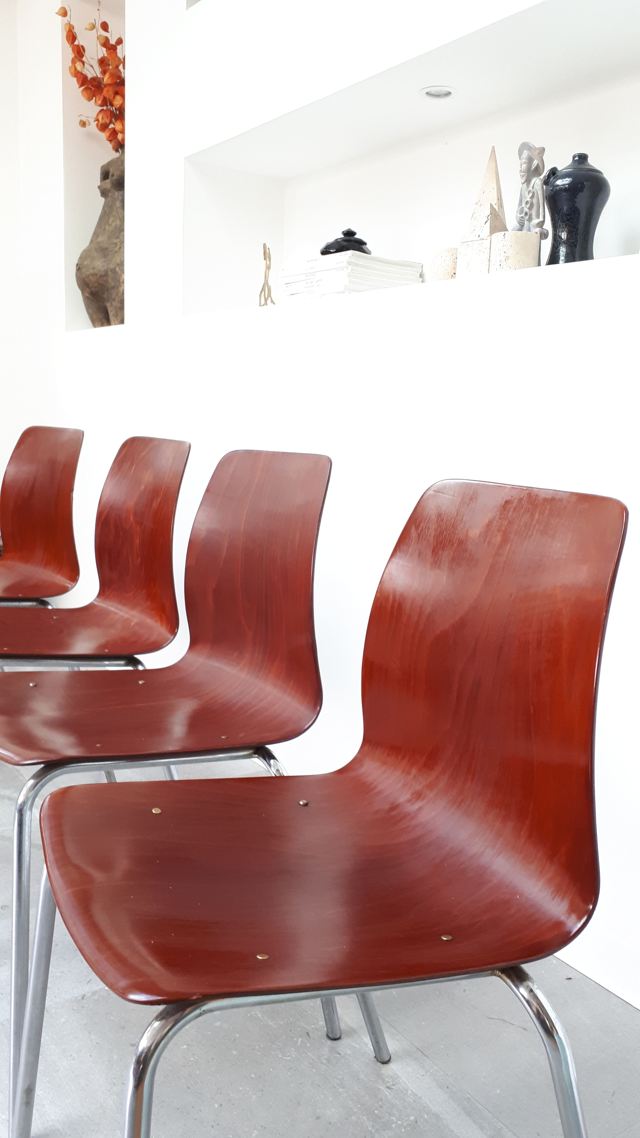 Set of 4 chairs Pagholz 60s