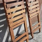 Foldable wooden chairs from the 50s