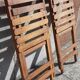 Chaises en bois pliables années 50