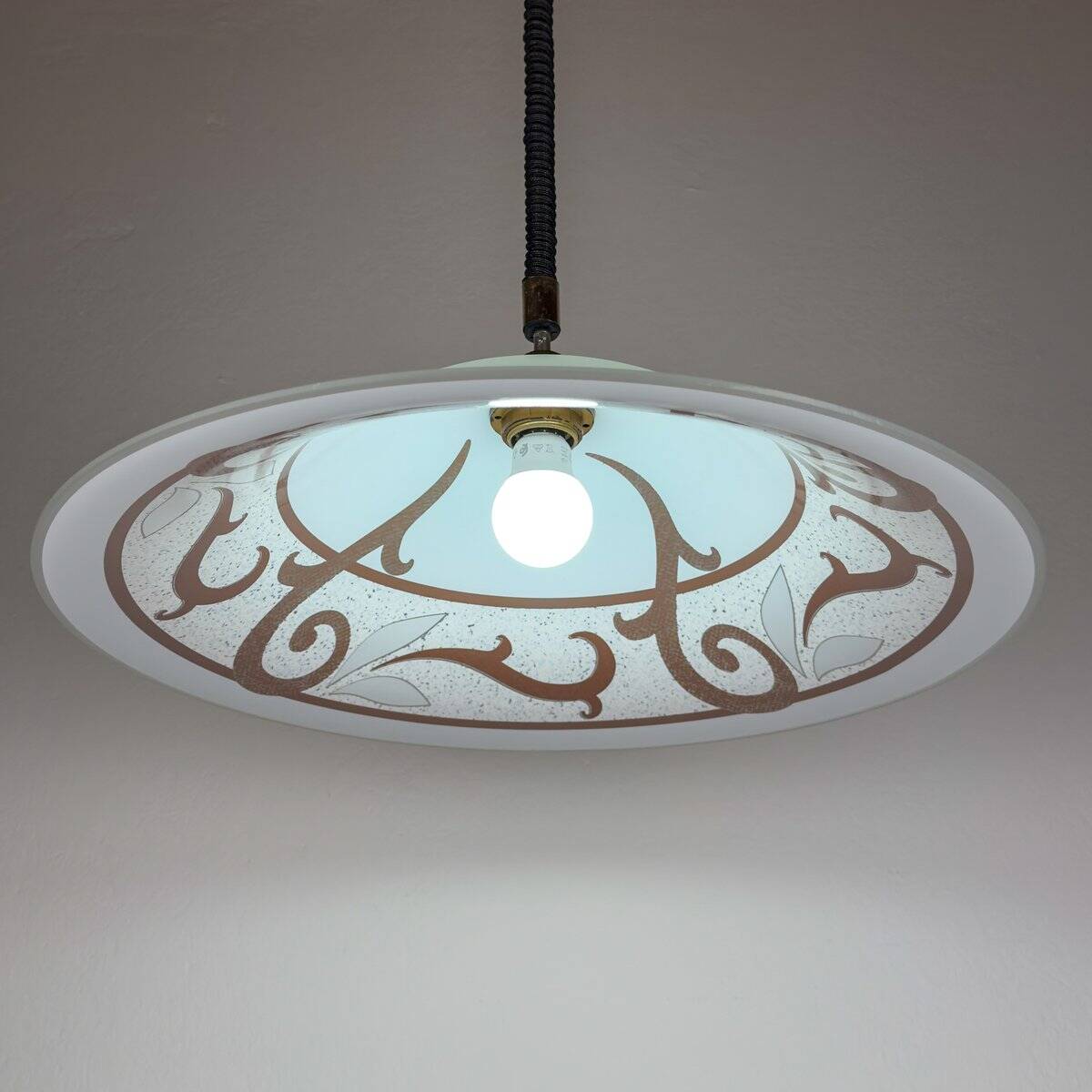 Vintage glass pendant, Italy, 1970s