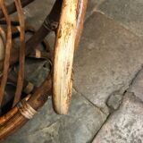 Swivel rattan armchair